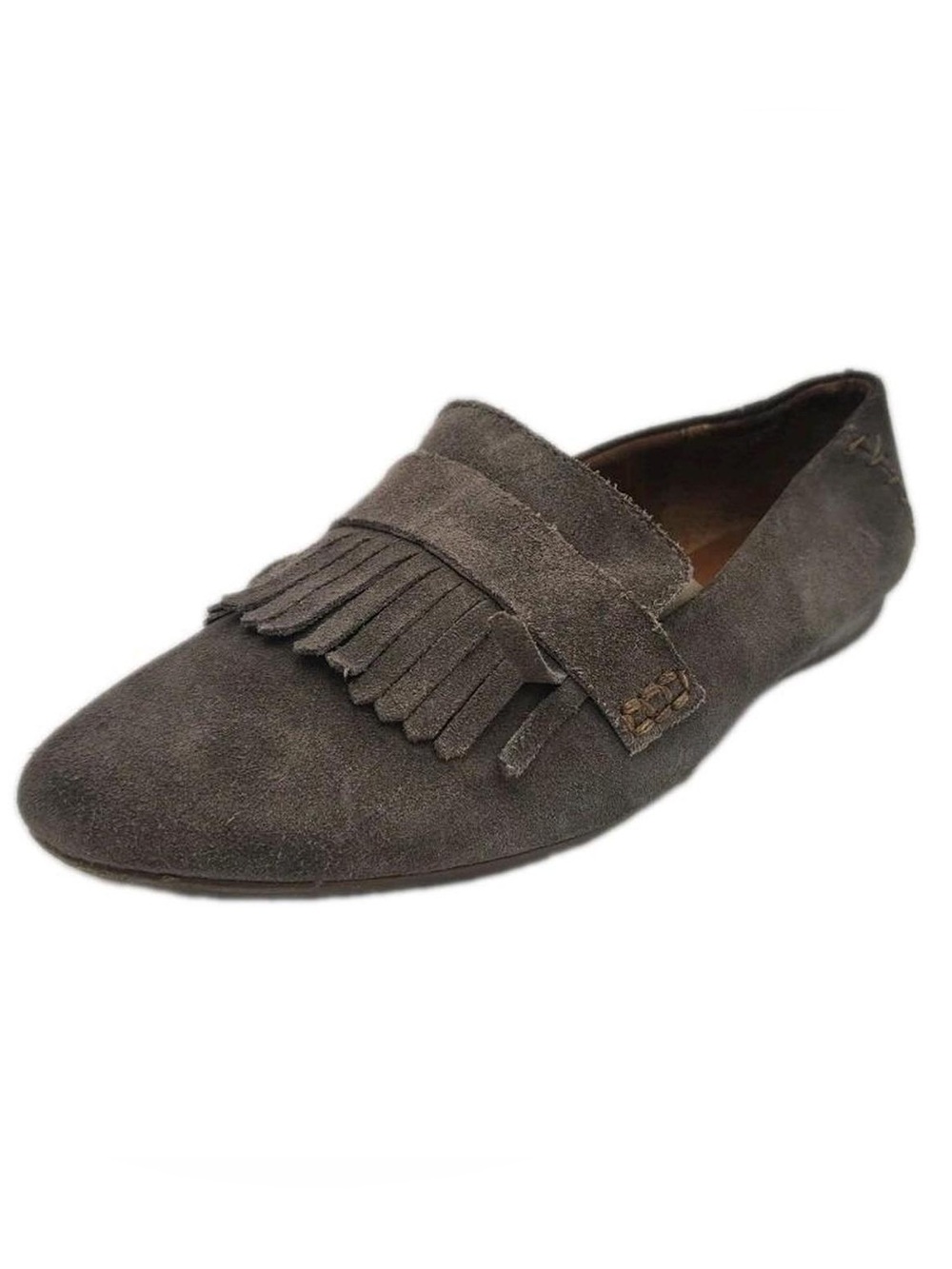 Born McGee grey suede Kiltie tasseled loafers